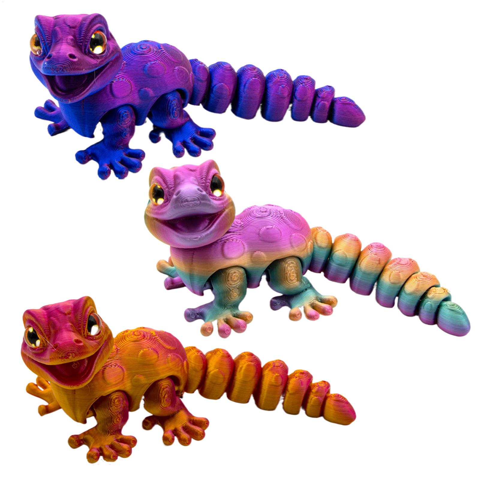 3D Printing Mockup - 3D-gedruckte Gecko-Figur, Eidechse, Reptil, Zappelspielzeug, Statue
