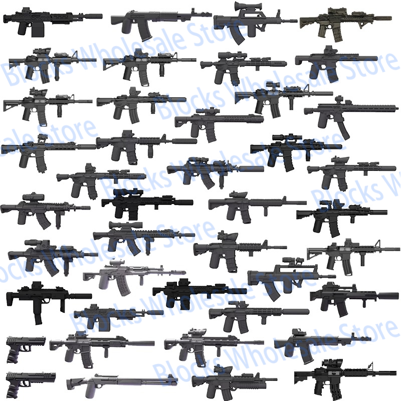 3D Printing Lego Bricks - MOC Militär-Figuren-Ausrüstung Baustein 3D-Gedruckte Waffen Soldat