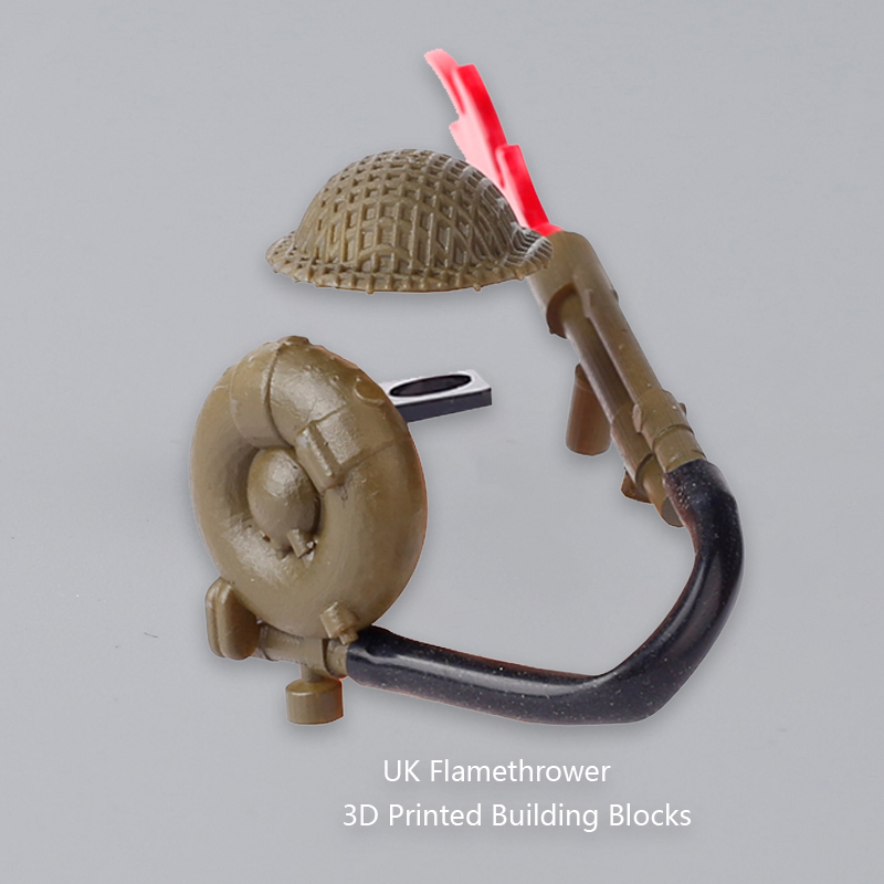 3D Printing Lego Bricks - Moc ww2 militärische britische MK-II Flammen