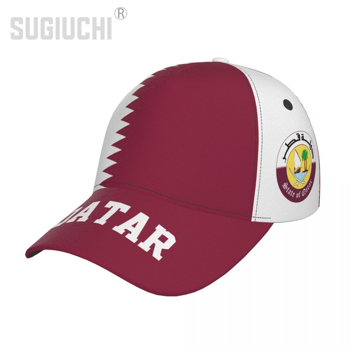 3D Printing Qatar - Unisex 3D-Katara-Flagge, katarische Baseballkappe für Erwachsene,
