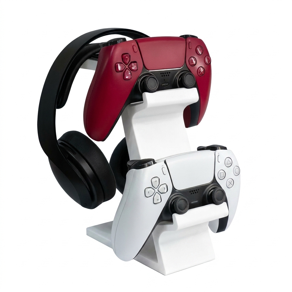 3D Printing Holder - 3D-Gedruckter Spielcontroller-Kopfhörerständer Universeller Standfuß für PS4/PS5/XBOX