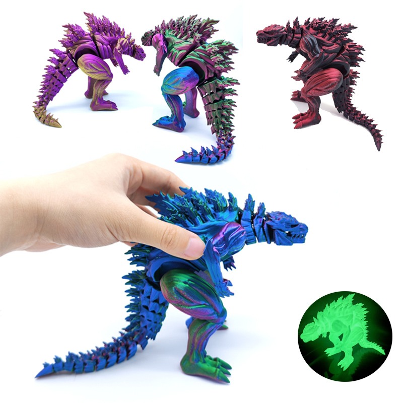 3D Printing Mockup - 3D-gedruckte Muskel-Dinosaurier-Actionfigur Mini-Spielzeug Monsterfigur mit Beweglichen
