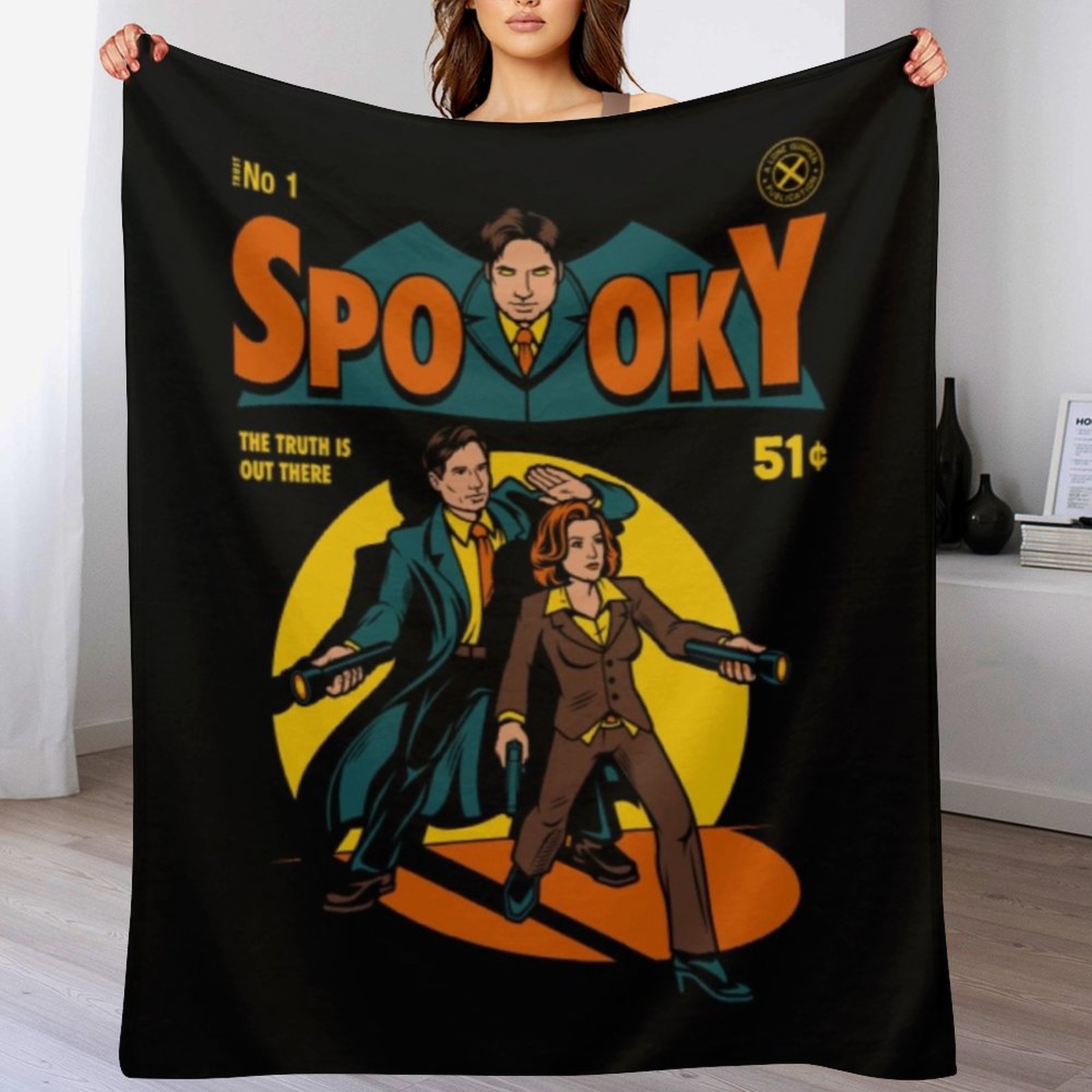 3D Printing File Free - X Files, Spooky Comic Überwurfdecke, weiche,