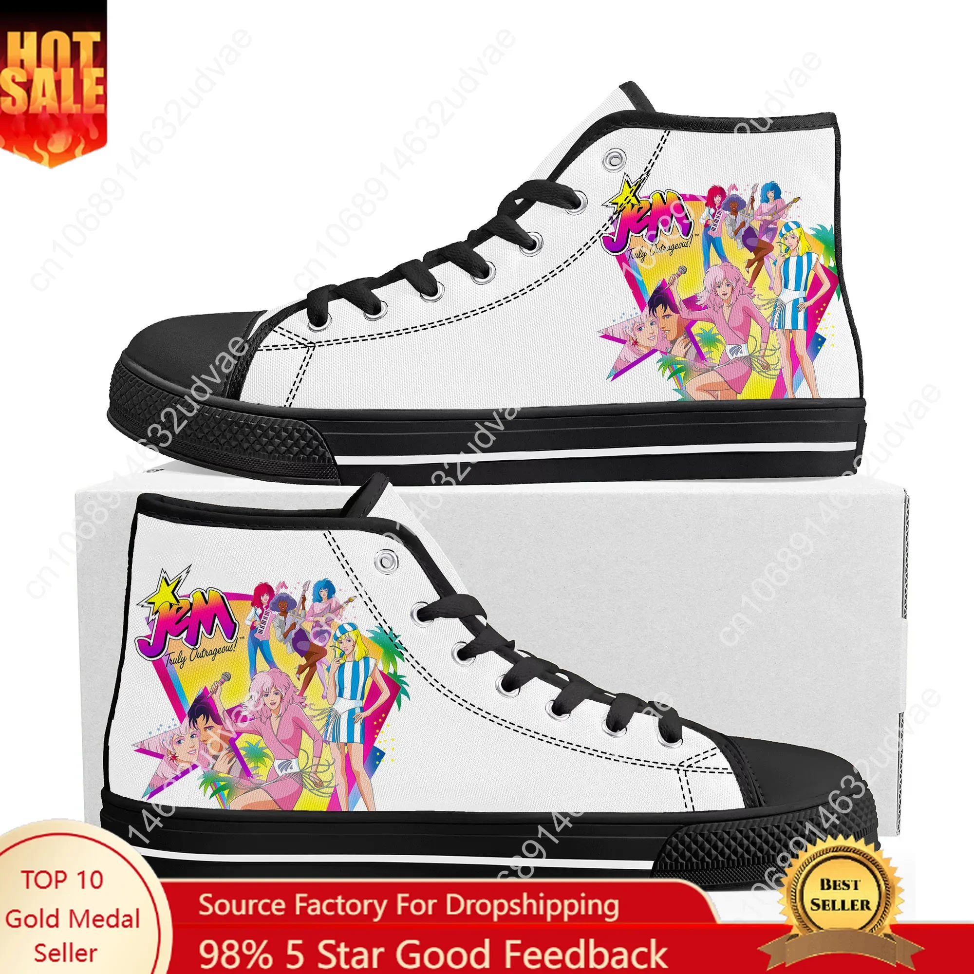 3D Printing Hologram - Jem and The Holograms High-Top-Sneaker für