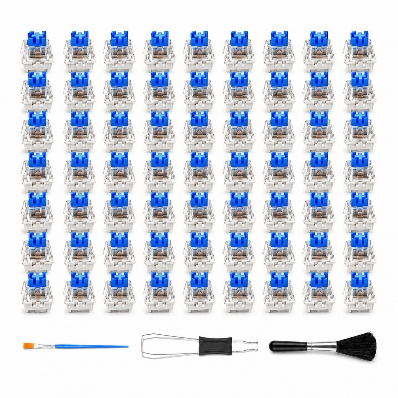 3D Print Removal Tool - 60 Stück blaue mechanische Tastaturschalter für