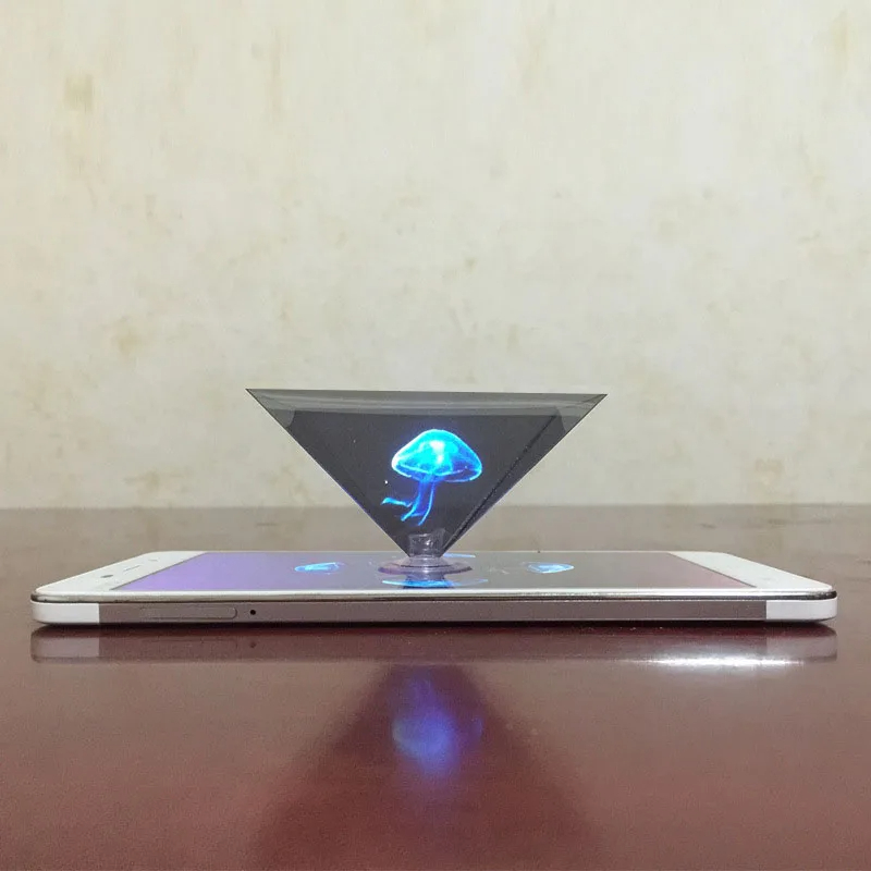 3D Printing Hologram - 3D-Hologrammpyramide-Displayprojektor Video-Stand verstärker Mobiler Bildschirm Universal-Bildschirm