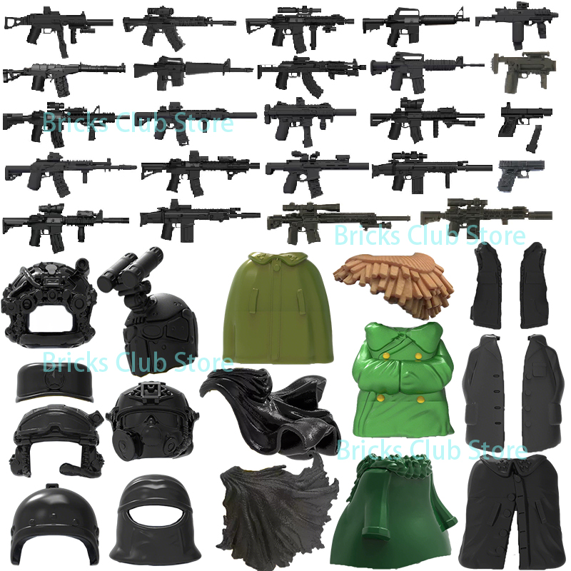 3D Printing Lego Bricks - Militärische 3D-gedruckte Waffen-Bausteine Truppenausrüstung Maschinenpistole HK416