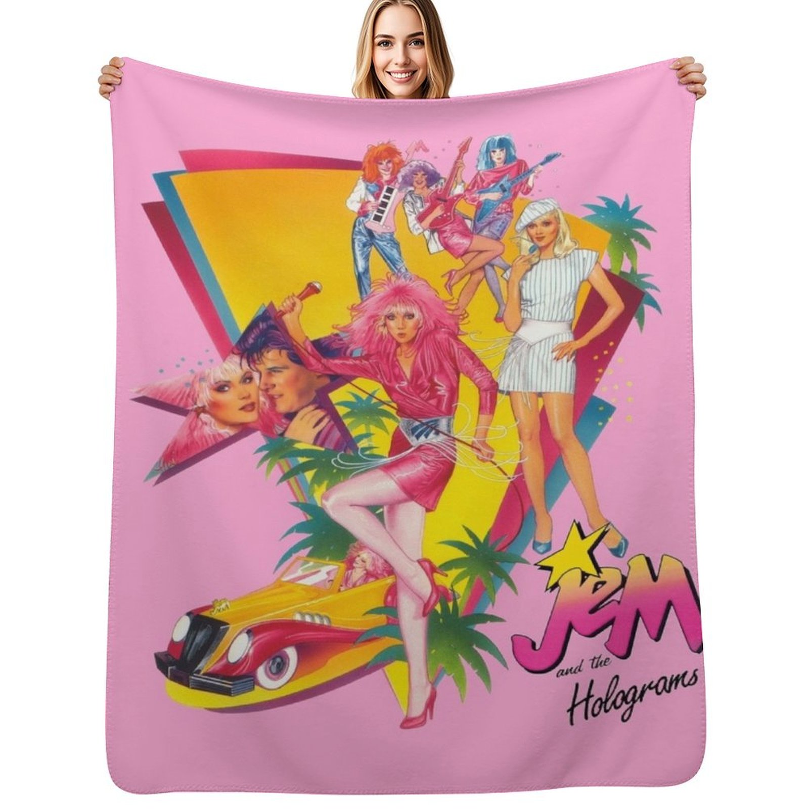 3D Printing Hologram - Jem and the Holograms Überwurfdecke Anime-Quilt