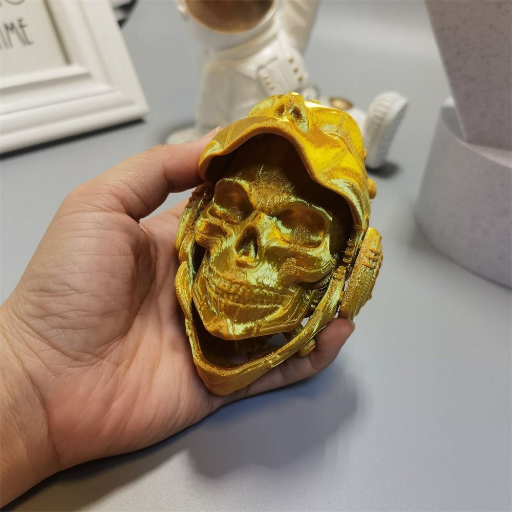 3D Printing Pla - Maßgefertigtes 3D-Druck-Maskenmodell PLA Farbenfrohe Totenkopf-Maskenmodell Totenkopf-Dekoration