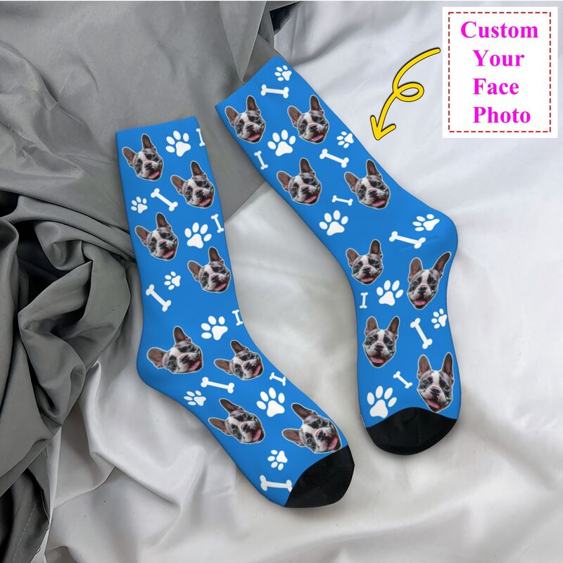 3D Printing Custom - Neuartige Herren-Socken für Hunde, Unisex, warm,