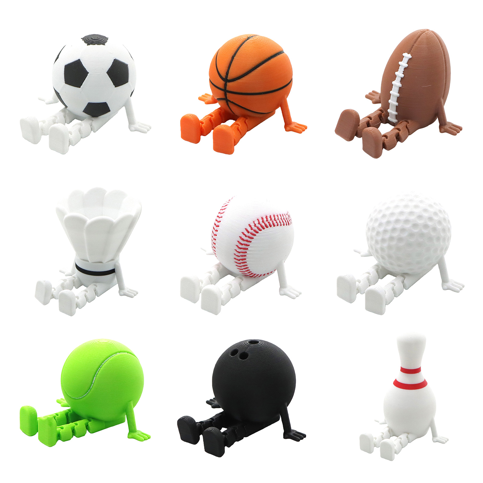 Sports Ball Buddies 3D-gedruck – 3D Printing Pla Bewertung und Preis