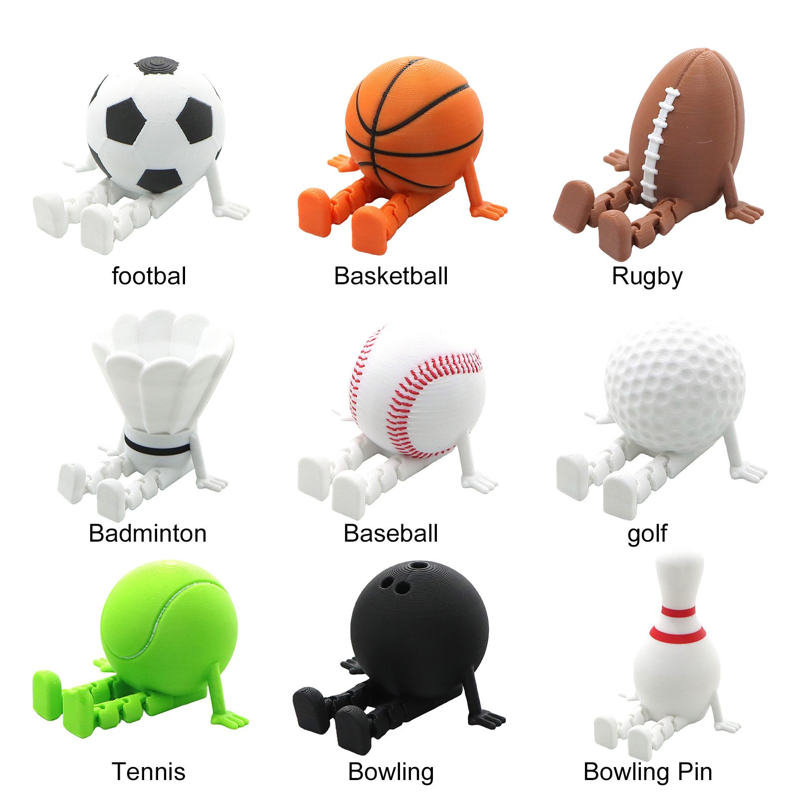 Sports Ball Buddies 3D-gedruck – 3D Printing Pla Bewertung und Preis