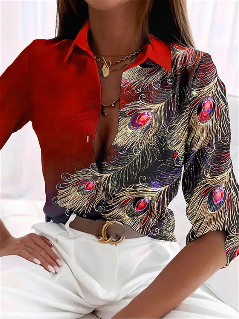 Mode Feder Muster Frauen Shirt – 3D Printing Cancer Bewertung und Preis