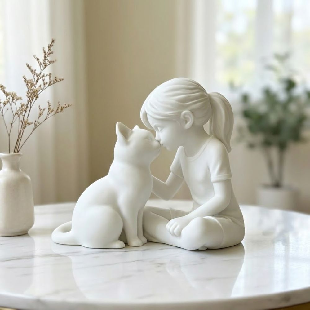 3D-gedruckte Mädchen- und Katz – 3D Printing Mockup Bewertung und Preis